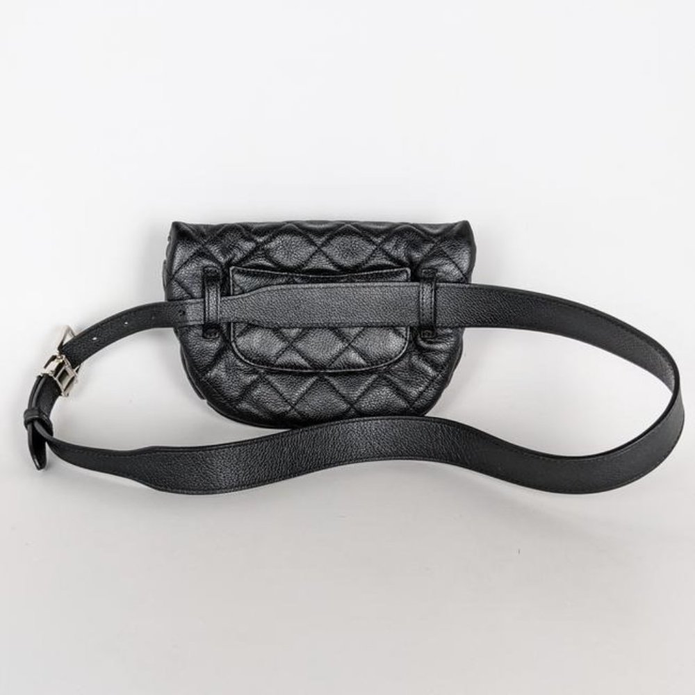 SOLD Chanel Black Leather Uniform Bum Belt Crossbody Bag - Picture 2 of 8